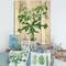 Designart - Vintage Drawing of Wild Plants - Traditional Print on Natural Pine Wood